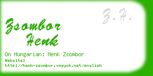 zsombor henk business card